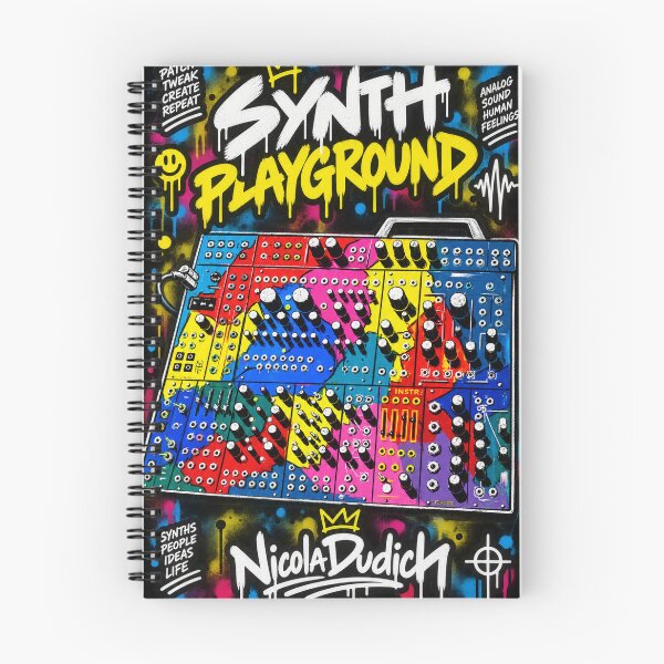 Item preview, Synth Playground – Colorful Modular Synthesizer Art designed and sold by NicolaDudich.