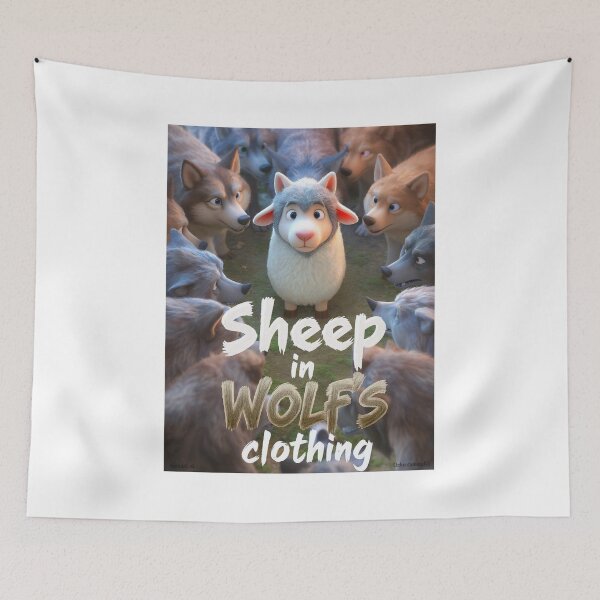 Item preview, Sheep In Wolf's Clothing Print designed and sold by Lichentroupe63.