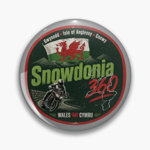 Item preview, Snowdonia 360 Wales Eryri Motorcycle Road Trip Sticker TShirt 04 designed and sold by OuterShellUK.