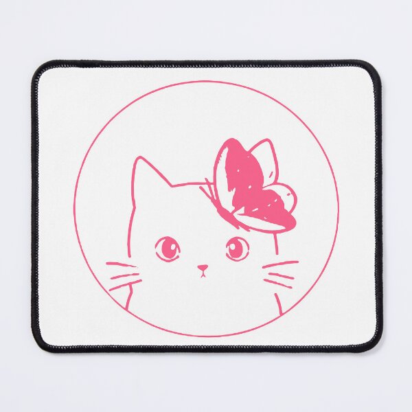 Item preview, Pink Cute Cat Minimalistic designed and sold by FarieArt.