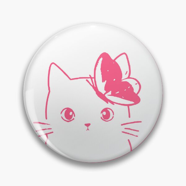 Item preview, Pink Cute Cat Minimalistic designed and sold by FarieArt.