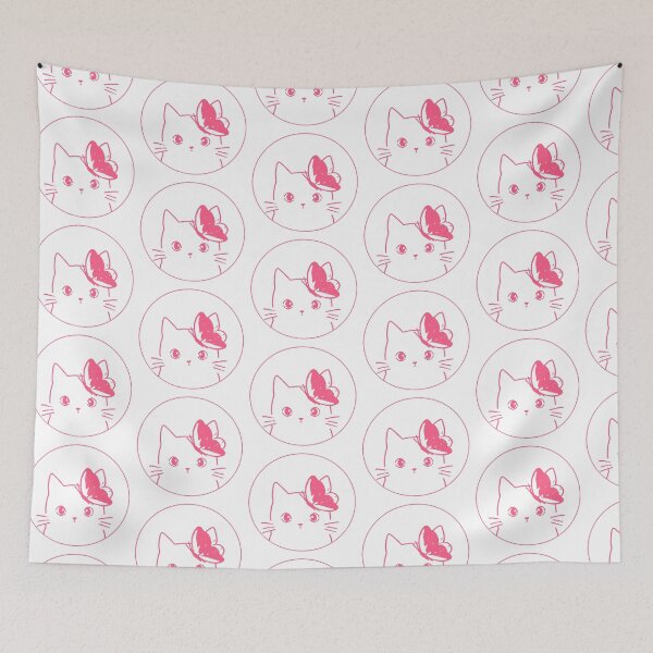 Item preview, Pink Cute Cat Minimalistic  designed and sold by FarieArt.