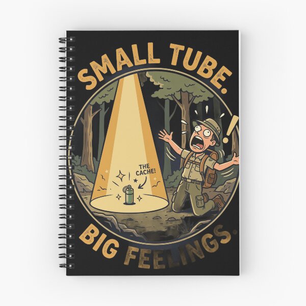 Item preview, Small Tube Big Feelings Funny Geocaching Bison Tube Gift designed and sold by mnkyride.