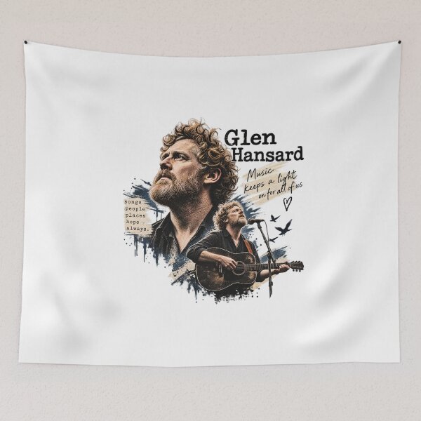 Item preview, Glen Hansard Musician Guitar Portrait designed and sold by Rokas554.
