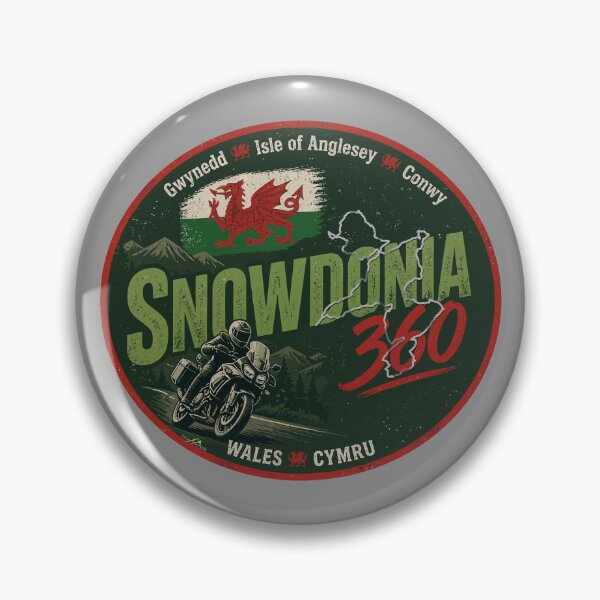 Item preview, Snowdonia 360 Wales Eryri Motorcycle Road Trip Sticker TShirt 05 designed and sold by OuterShellUK.