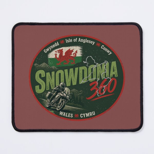 Item preview, Snowdonia 360 Wales Eryri Motorcycle Road Trip Sticker TShirt 05 designed and sold by OuterShellUK.