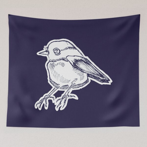 Item preview, Little Bird | Cute Hand Drawn Bird | Colorful Retro art designed and sold by Half Mess.