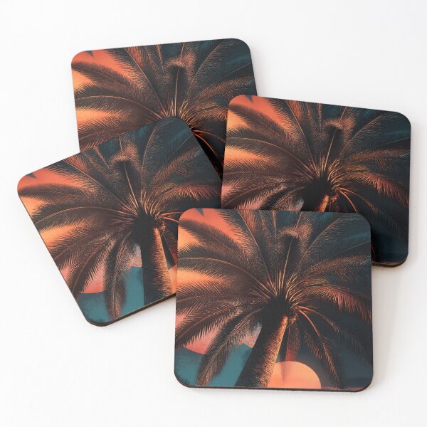 Item preview, Surreal Sunset Palm Tree Neon Vibes Art designed and sold by Designed by Cathy <3.