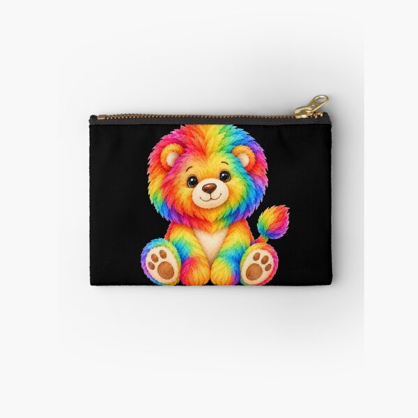 Item preview, Cute Rainbow Colorful Lion Toy on Black Shapes Mania designed and sold by Shapes-Mania.