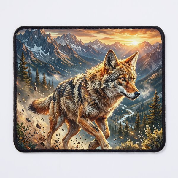 Item preview, Running Coyote - Rocky Mountain Wildlife designed and sold by Lucid Dream Pixel.