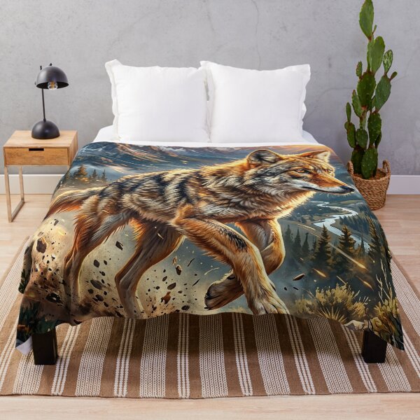 Item preview, Running Coyote - Rocky Mountain Wildlife designed and sold by Lucid Dream Pixel.