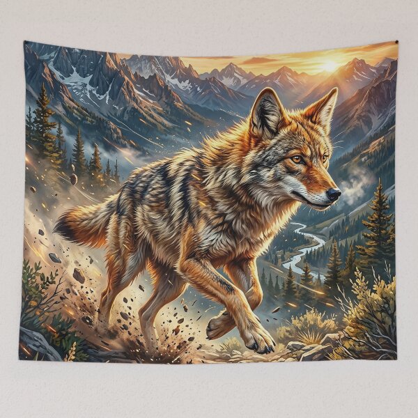 Item preview, Running Coyote - Rocky Mountain Wildlife designed and sold by Lucid Dream Pixel.