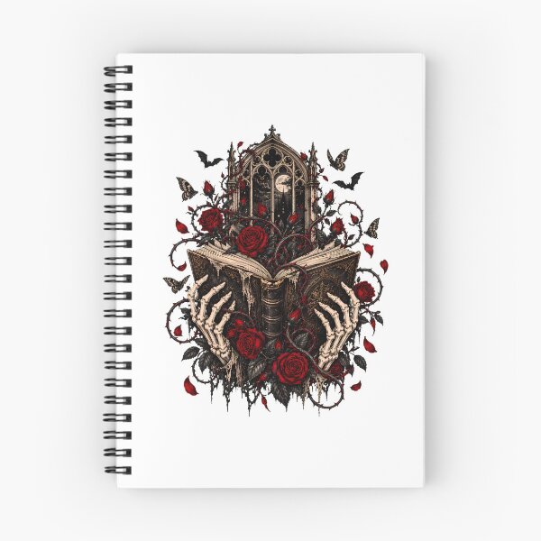 Item preview, Gothic Book Skeleton Rose Moon Dark Academia designed and sold by chattsuede.