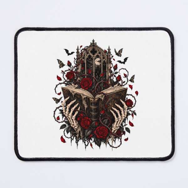 Item preview, Gothic Book Skeleton Rose Moon Dark Academia designed and sold by chattsuede.