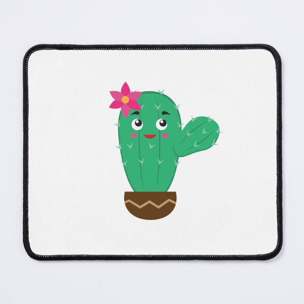 Item preview, Cute Cactus with Pink Flower in Pot Vector Illustration designed and sold by ElenMart.