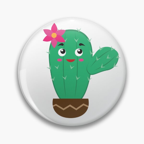 Item preview, Cute Cactus with Pink Flower in Pot Vector Illustration designed and sold by ElenMart.