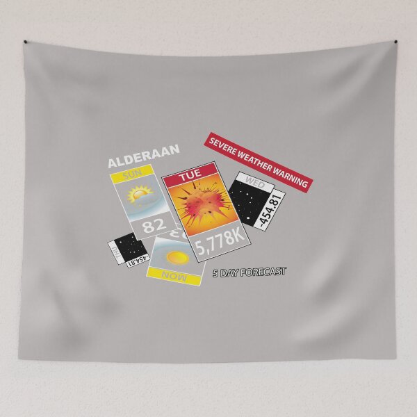 Item preview, Alderaan 5 Day Forecast Severe Weather Warning-48 designed and sold by MichaelModra.