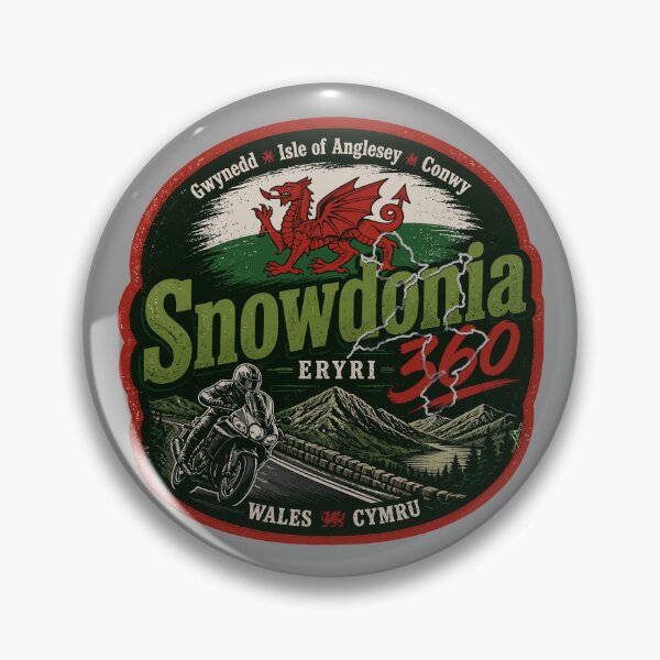Item preview, Snowdonia 360 Wales Eryri Motorcycle Road Trip Sticker TShirt 08 designed and sold by OuterShellUK.