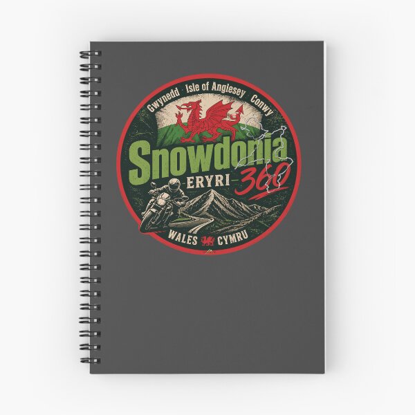 Item preview, Snowdonia 360 Wales Eryri Motorcycle Road Trip Sticker TShirt 09 designed and sold by OuterShellUK.