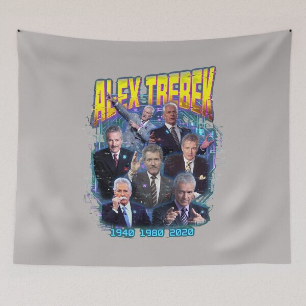 Item preview, ALEX TREBEK Tribute Retro Style Collage Portrait-83 designed and sold by MichaelModra.