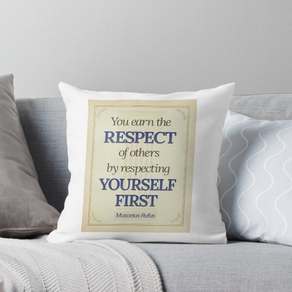 Item preview, You Earn the Respect of Others by Respecting Yourself First - Musonius Rufus - Elegant Script Stoic Quote - Egyptian Blue Version designed and sold by Stoic Core.