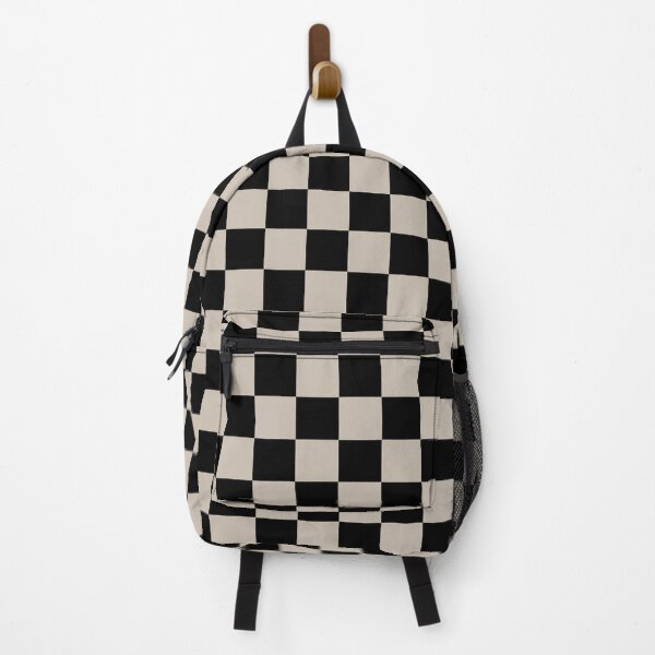 Item preview, Black and Beige Brown Checkers Print All Over designed and sold by Feeling Artsy.