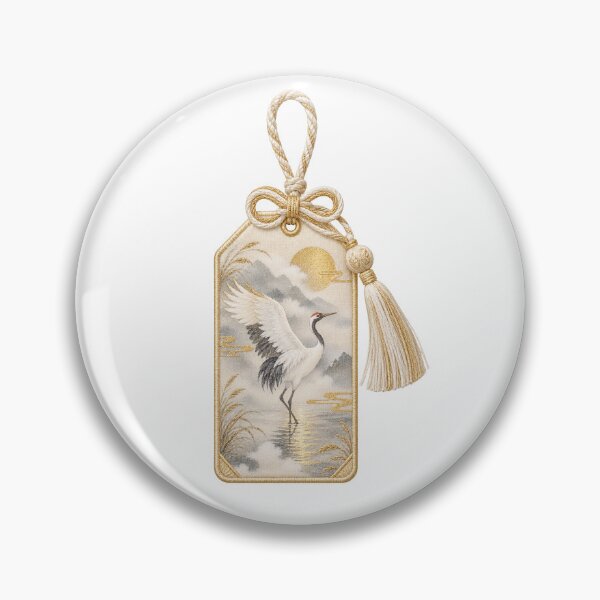 Artikelvorschau, Kranichnebel-Charm-Motiv im japanischen Omamori-Stil entworfen und verkauft von LuminaKage.