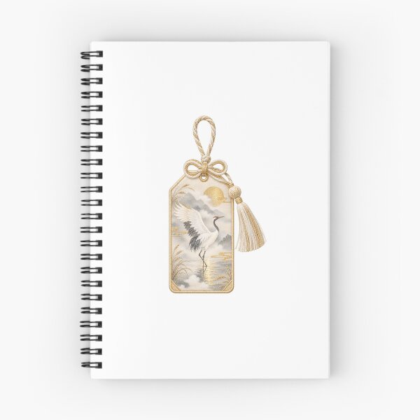 Item preview, Crane Mist Japanese Omamori Style Charm Motif designed and sold by LuminaKage.