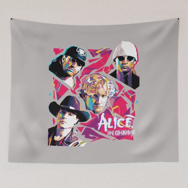 Item preview, Alice In Chains Band Pop Art Portrait Tee-47 designed and sold by MichaelModra.