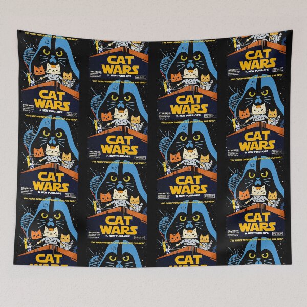 Item preview, Cat Wars Movie Parody designed and sold by elfriedashops.
