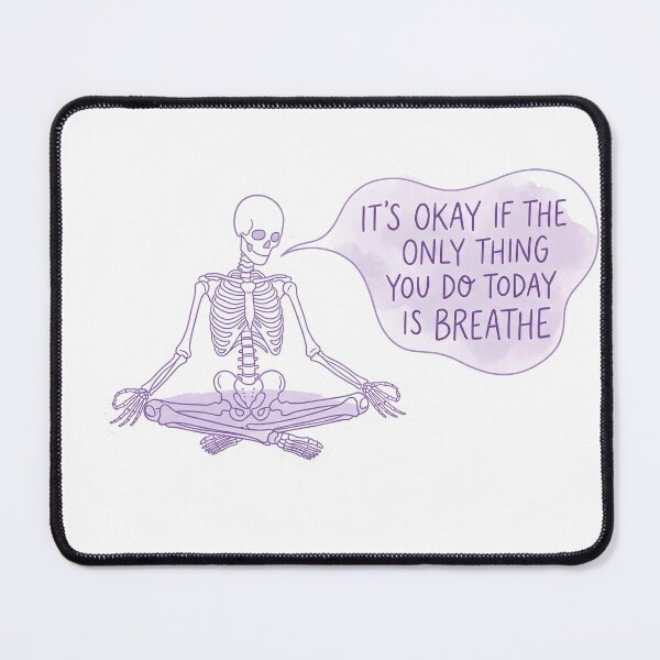 Item preview, Meditating Skeleton Just Breathe  designed and sold by anuggra.