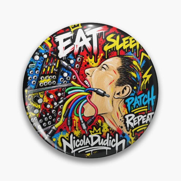 Item preview, Eat Sleep Patch Repeat – Modular Synth Humor Art designed and sold by NicolaDudich.