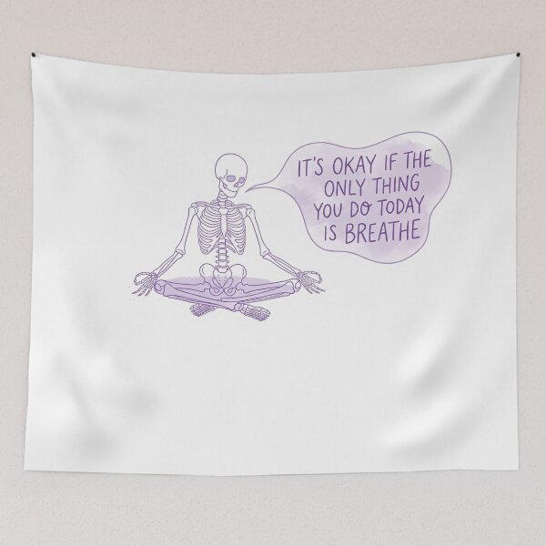 Item preview, Meditating Skeleton Just Breathe  designed and sold by anuggra.