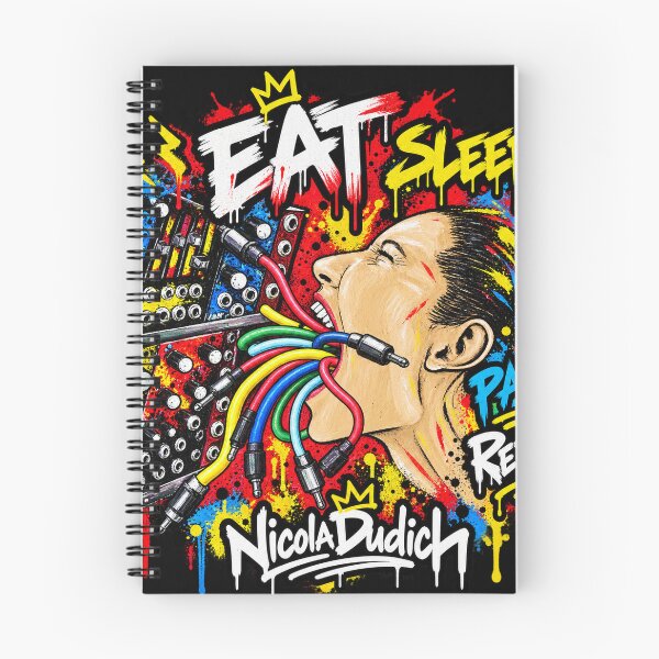Item preview, Eat Sleep Patch Repeat – Modular Synth Humor Art designed and sold by NicolaDudich.