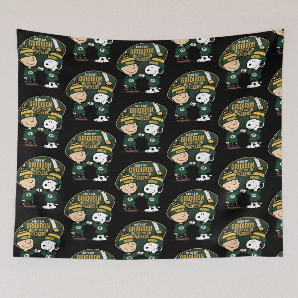 Item preview, Green Bay Gridiron Packers Charlie Brown Snoopy Fist Bump designed and sold by Dravienart.