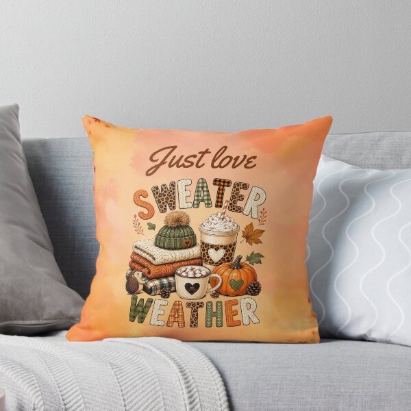 Item preview, Just Love Sweater Weather CosyAutumn Illustration designed and sold by Fantacaroo Designs.