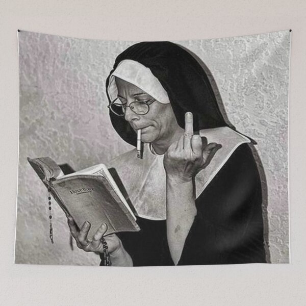 Item preview, nun reading book designed and sold by mosalvin.