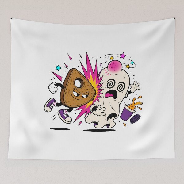 Item preview, Spooky Rubber Hose Planchette Ghost Coffee Spill designed and sold by chattsuede.