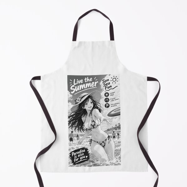 Item preview, Beautiful Japanese manga-style girl playing with a frisbee on the beach. designed and sold by UrbanTRIP.
