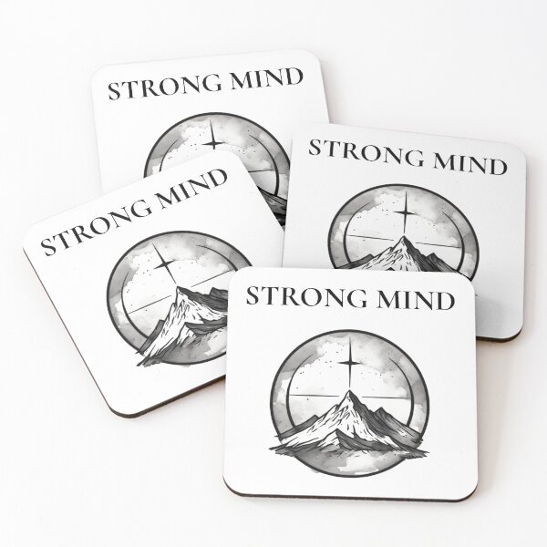 Item preview, Strong Mind - Black Mountain Emblem Motivational Quote designed and sold by emiliacreations.