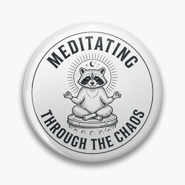 Item preview, Meditating Raccoon Zen Funny Animal Humor designed and sold by marry treasures.