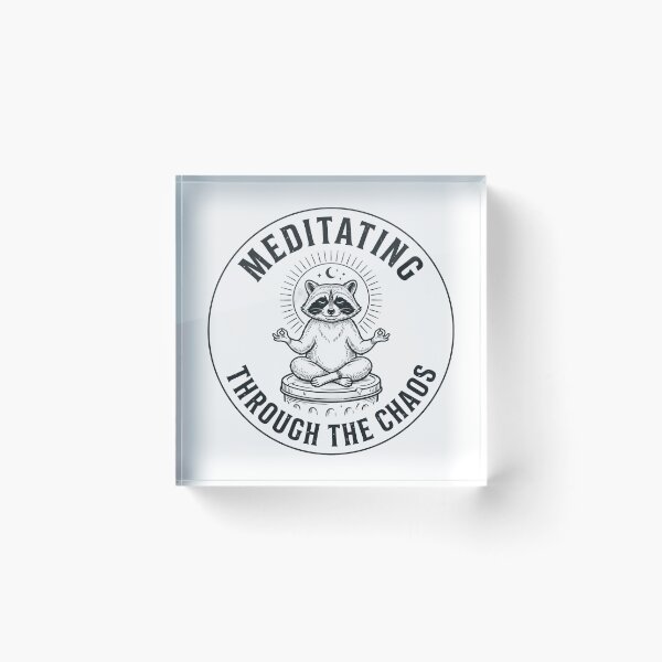 Item preview, Meditating Raccoon Zen Funny Animal Humor designed and sold by marry treasures.