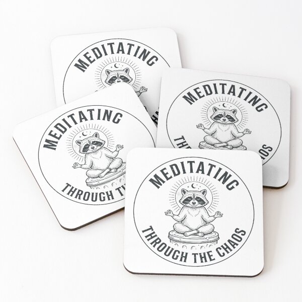Item preview, Meditating Raccoon Zen Funny Animal Humor designed and sold by marry treasures.
