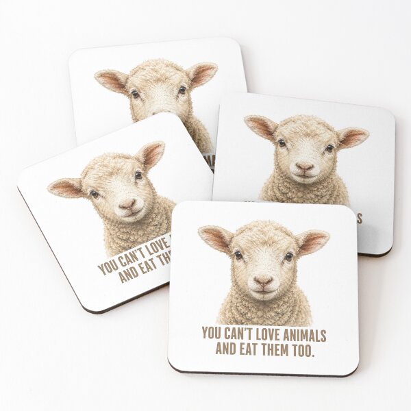 Item preview, You Can't Love Animals and Eat Them Too: Vegan Sheep Lamb Animal Welfare Animal Rights Go Vegan designed and sold by Annika Shurafa.