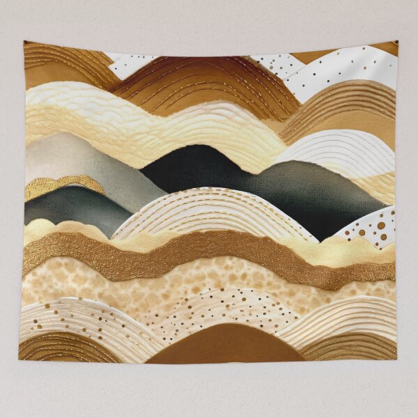Item preview, Boho Caramel, Cream, And Earthtones Decorative Wavy Pattern designed and sold by DEC02.