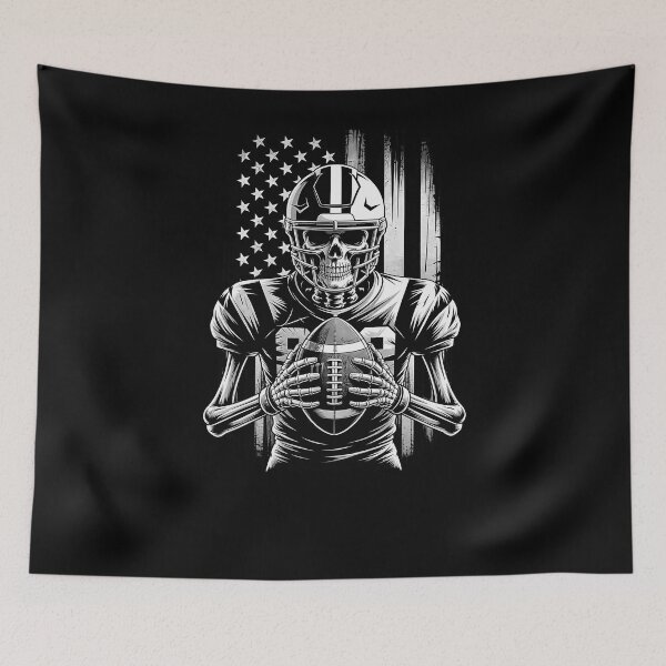 Item preview, Skeleton Football Player Number 99 American Flag Distressed Sports Horror Apparel designed and sold by slmfams.
