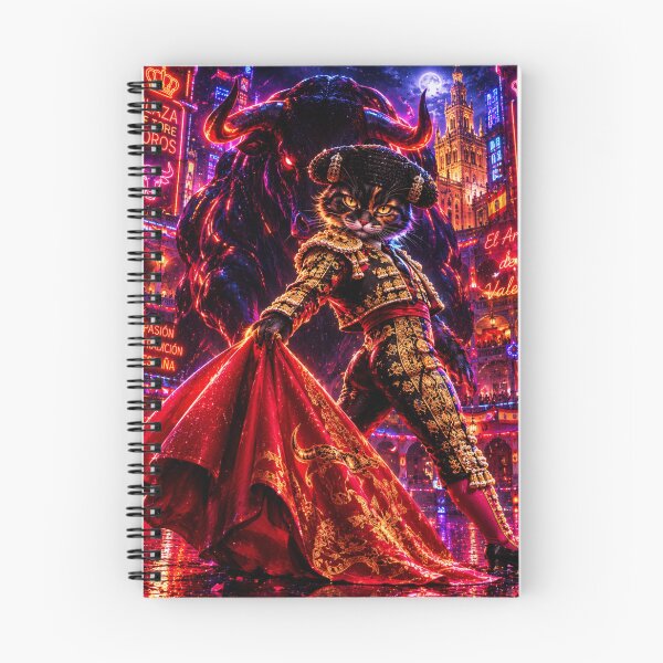 Item preview, Neon Matador Cat – Cyberpunk Spanish Bullfighter designed and sold by Neon Riot Studio.