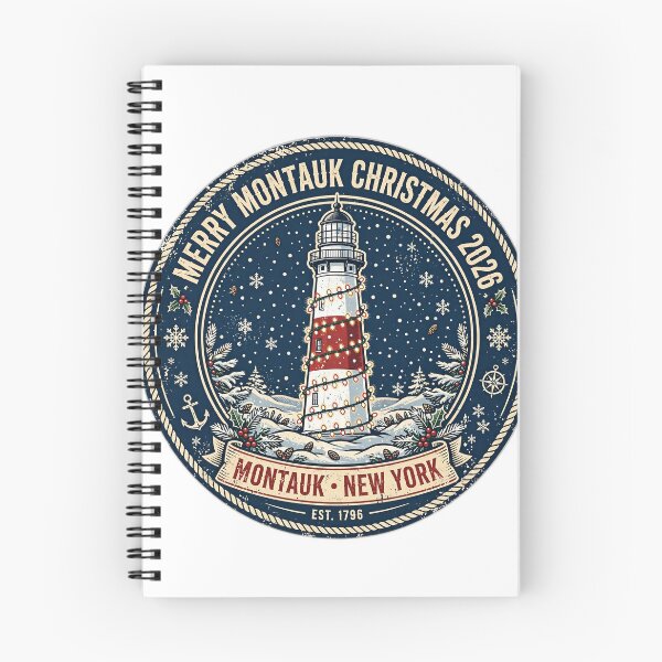 Item preview, Merry Montauk Christmas 2026 Shirt - Vintage Lighthouse Holiday Tee designed and sold by FitEnvy.