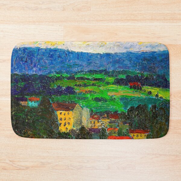 Item preview, Farm house and village in the mountains landscape painting print by Konrad Mägi designed and sold by Jéanpaul  Ferro.