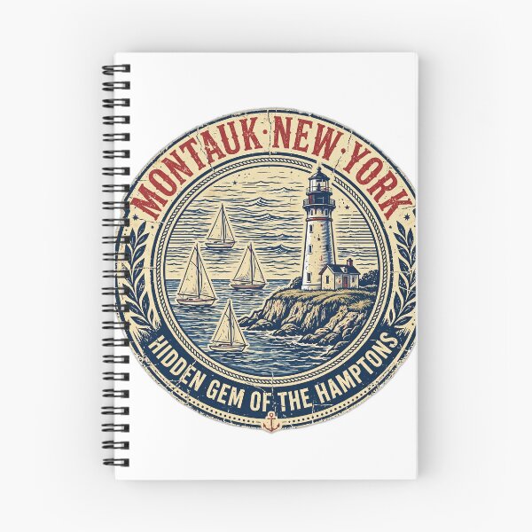 Item preview, Montauk NY Shirt - Vintage Badge Souvenir Tee, The End Long Island designed and sold by FitEnvy.